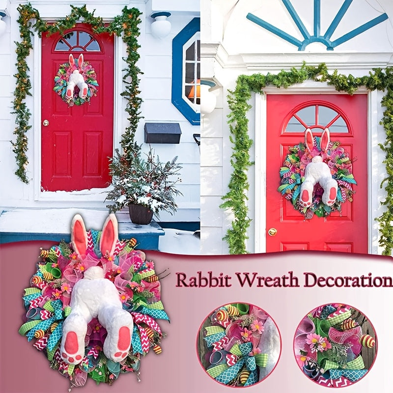 Cute Easter Bunny Wreath – Perfect for Spring and Easter Decorations