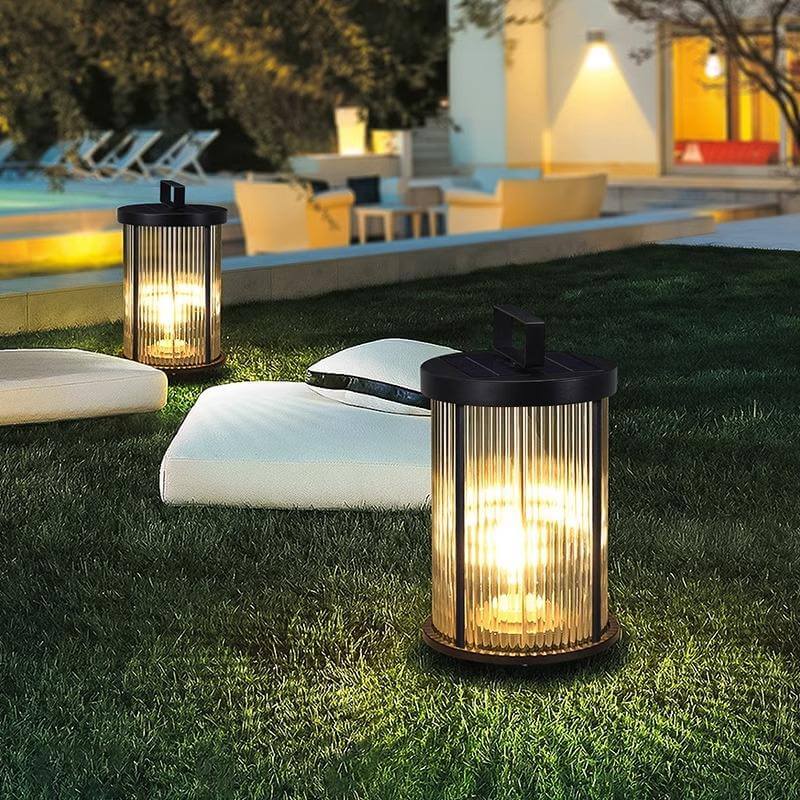 Crystal Glass Outdoor Lamp - Solar Energy