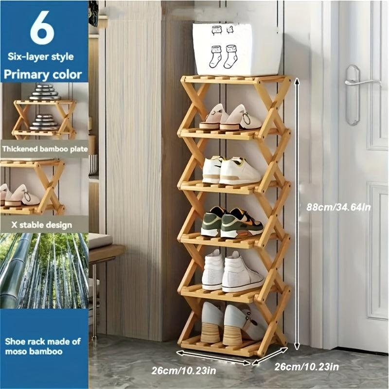Functional Bamboo Shoe Rack – Compact and Flexible for Small Spaces