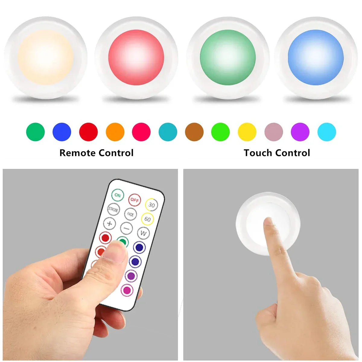 Wireless RGB LED Under-Cabinet Light - GlowyLed
