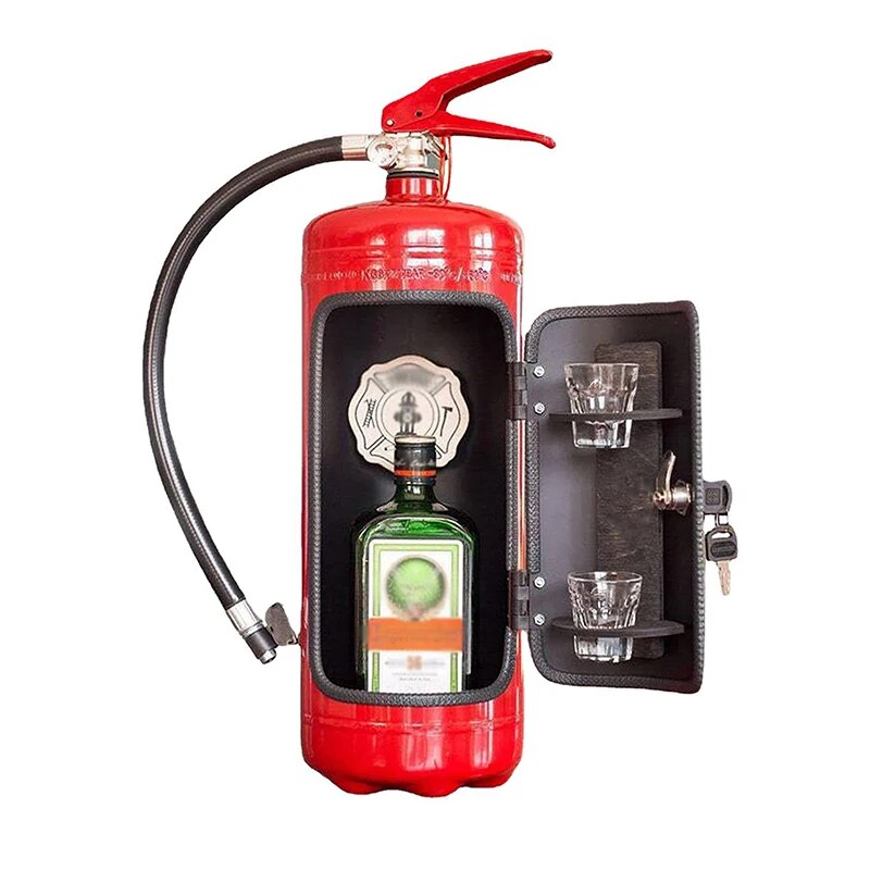 Hidden Bottle Storage in the Form of a Fire Extinguisher – BlazeVault