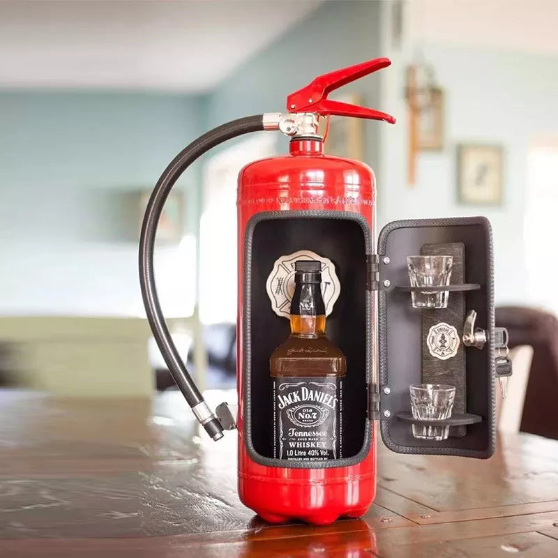 Hidden Bottle Storage in the Form of a Fire Extinguisher – BlazeVault