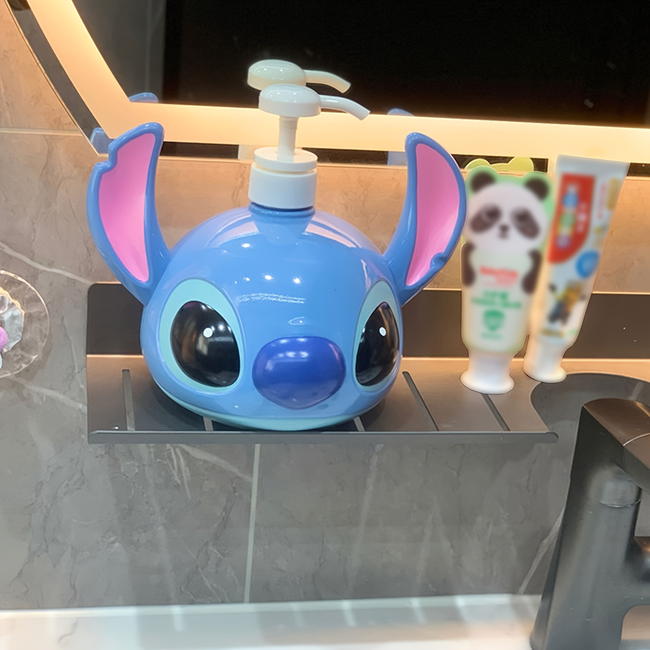 Disney Stitch PVC Shampoo Dispenser – Perfect for Bathroom and Kitchen