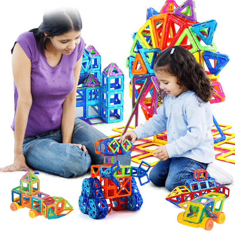 Magnetic Construction Blocks for Children – Educational Play Set with 118/148 Pieces