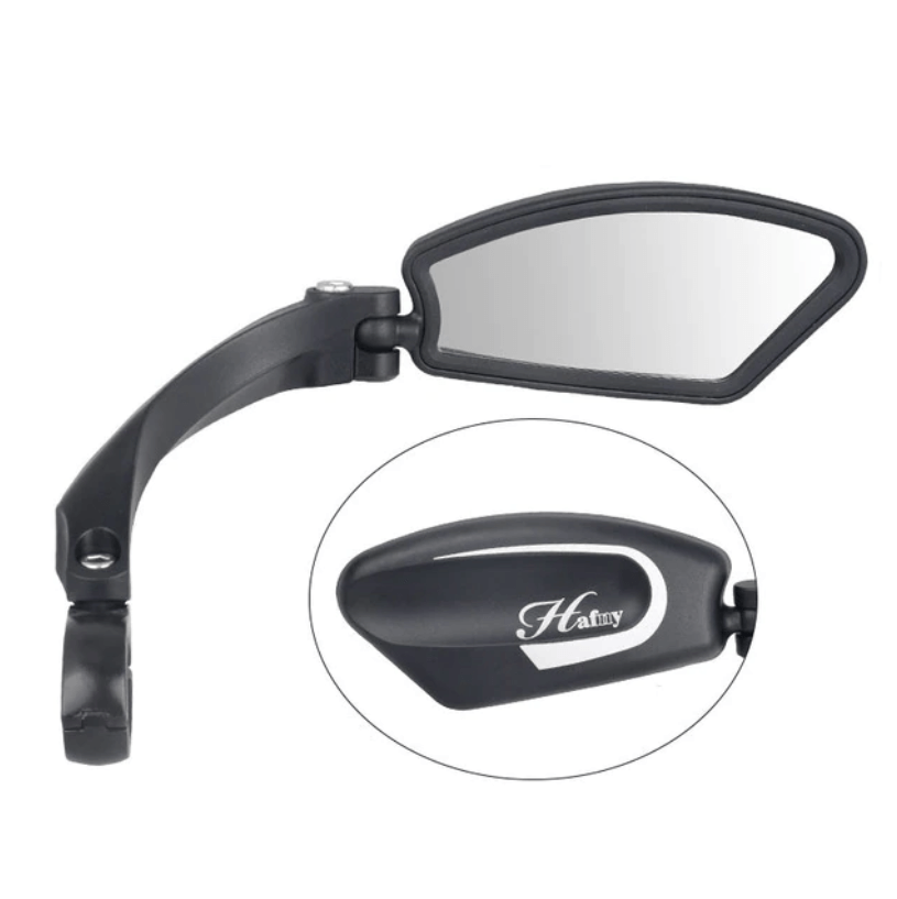 Bike Rear View Mirror - Adjustable Angle - Wide Reach Reflector