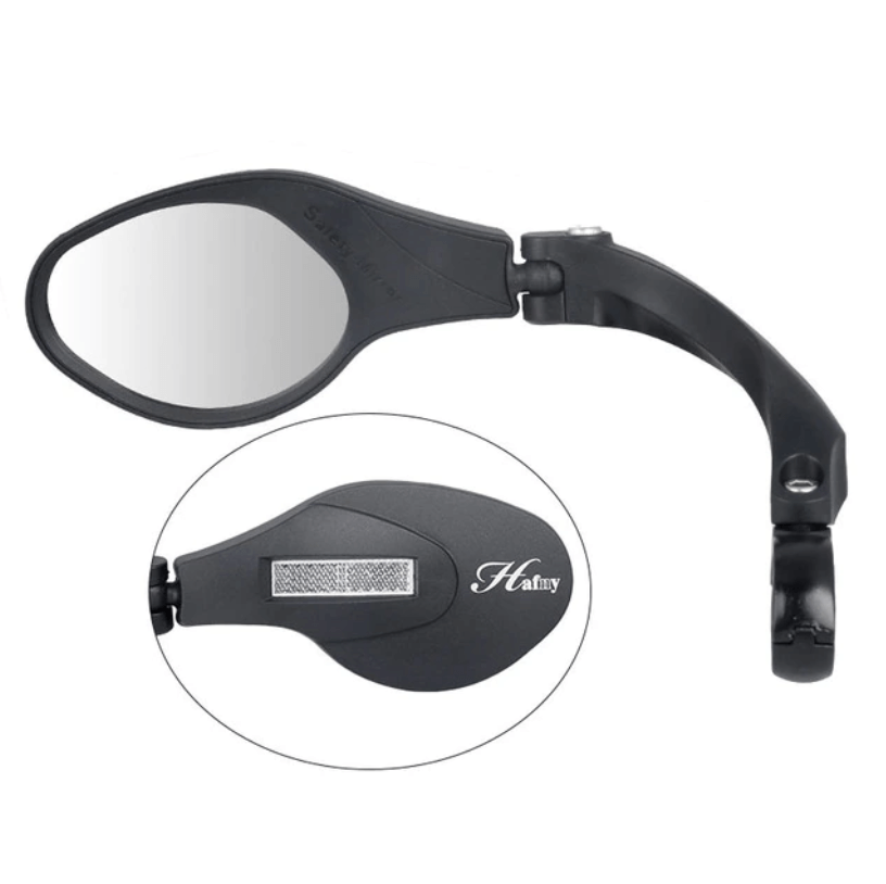 Bike Rear View Mirror - Adjustable Angle - Wide Reach Reflector