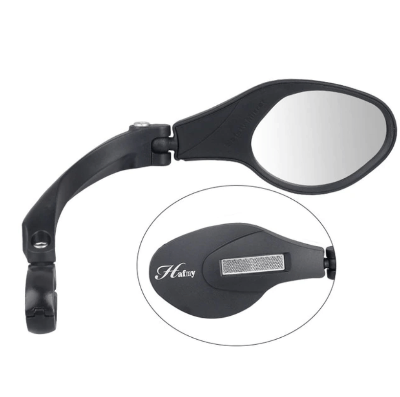 Bike Rear View Mirror - Adjustable Angle - Wide Reach Reflector