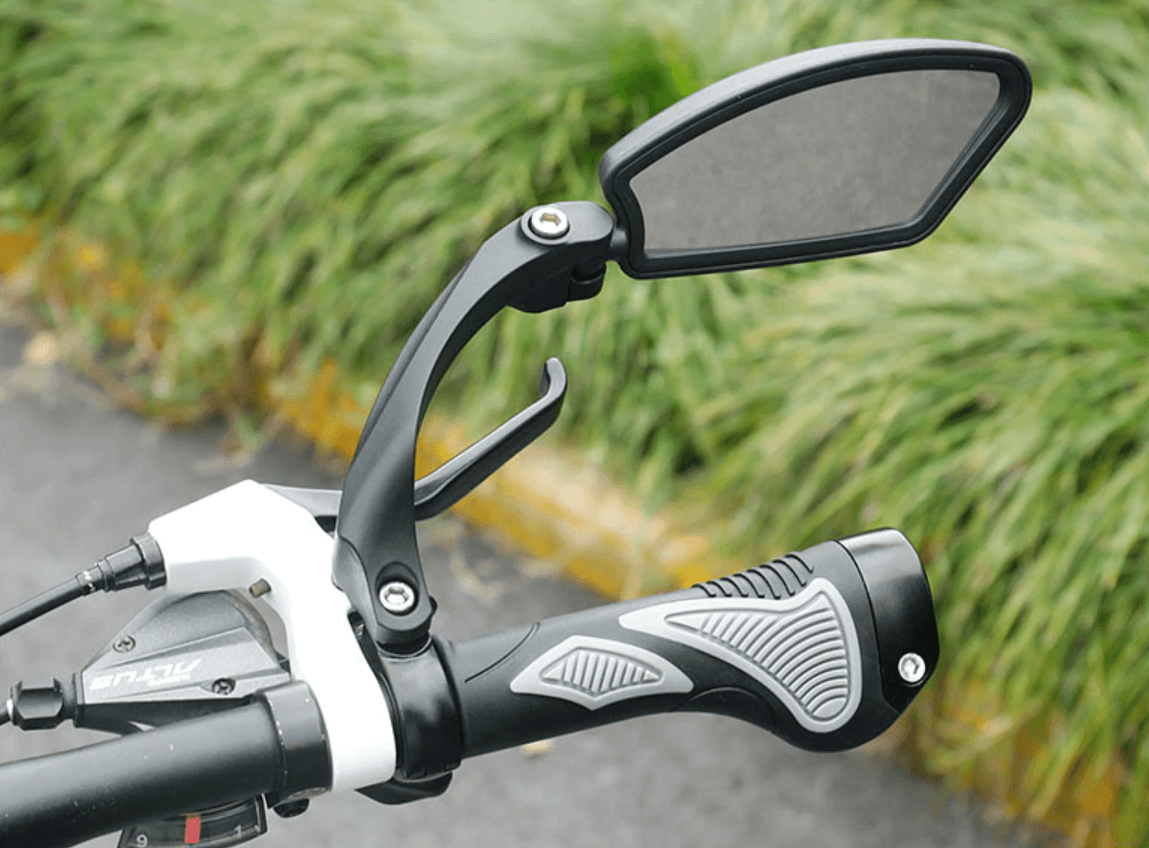 Bike Rear View Mirror - Adjustable Angle - Wide Reach Reflector
