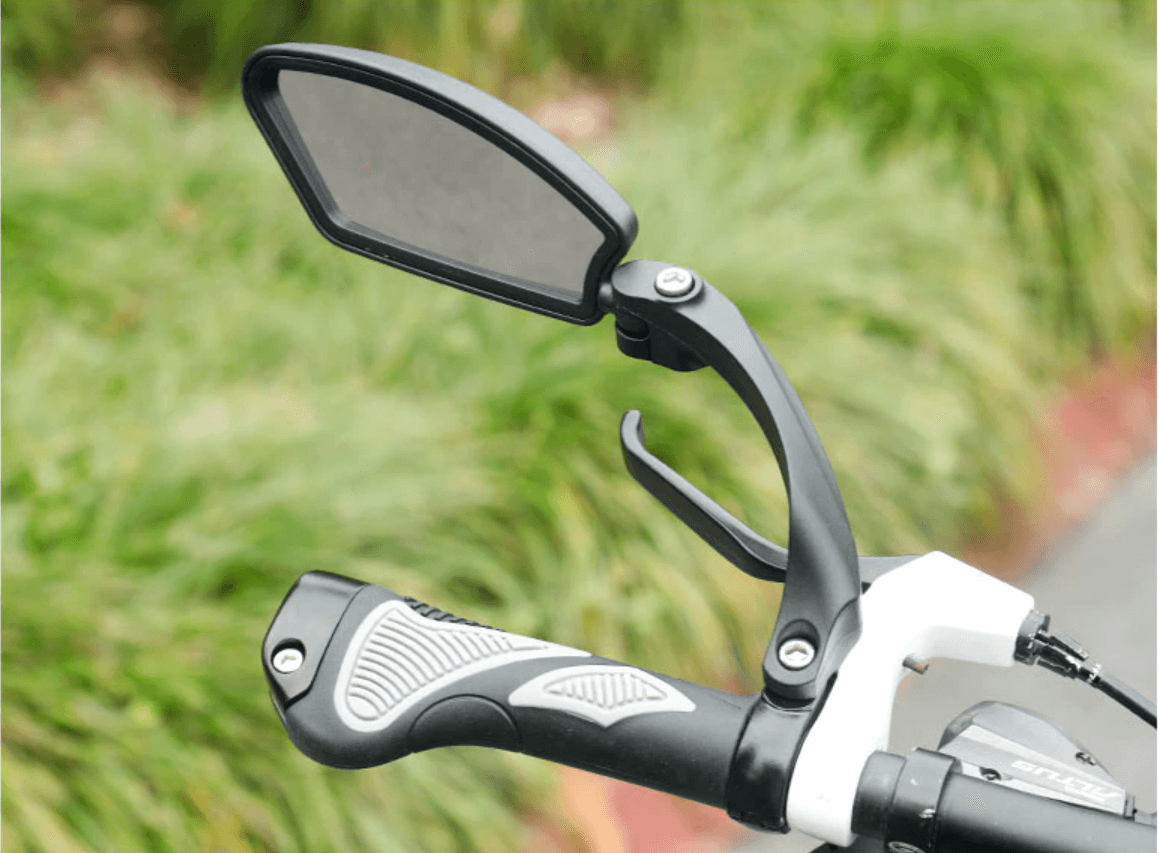 Bike Rear View Mirror - Adjustable Angle - Wide Reach Reflector