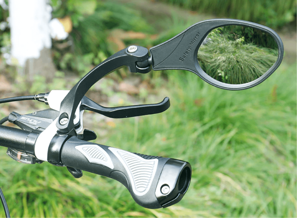 Bike Rear View Mirror - Adjustable Angle - Wide Reach Reflector