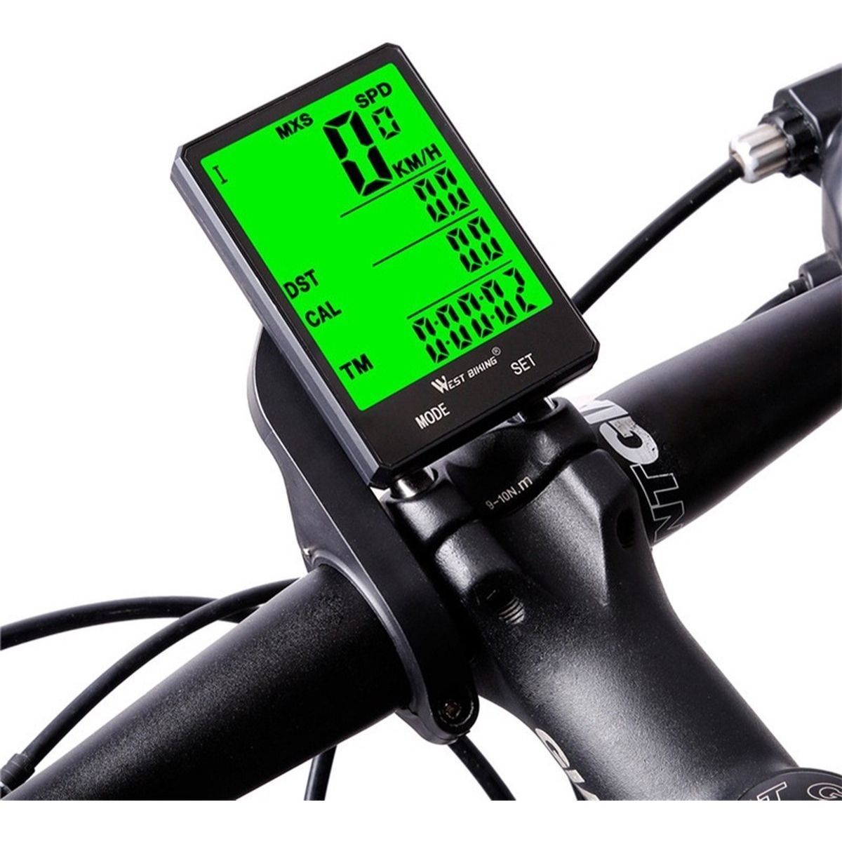 RideTrack Wireless Bicycle Computer – Clear LED Display and Full Features