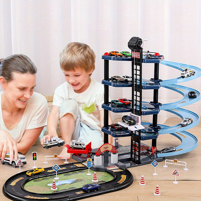 FirePark Garage Playset - Playing With Fire Engine + Levels