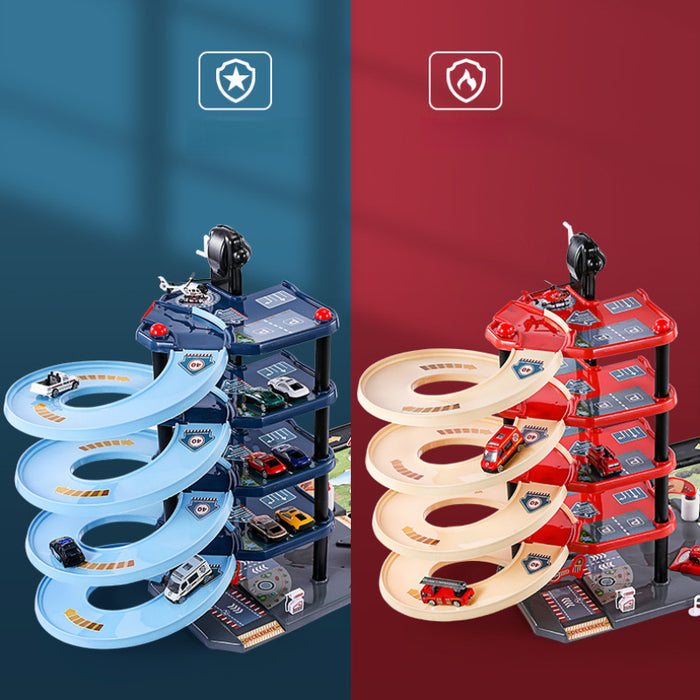 FirePark Garage Playset - Playing With Fire Engine + Levels