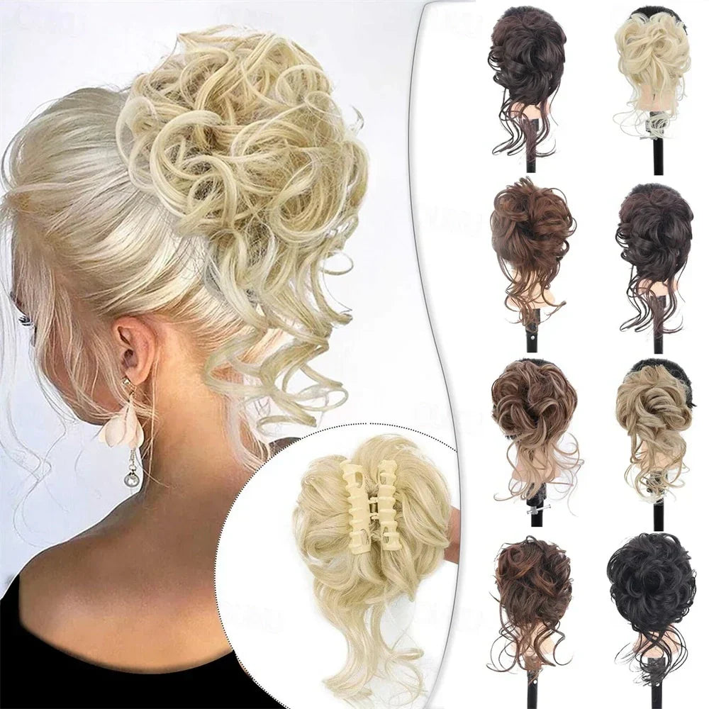 Clip with Hair Extension for Twisted Bun – CurlClip