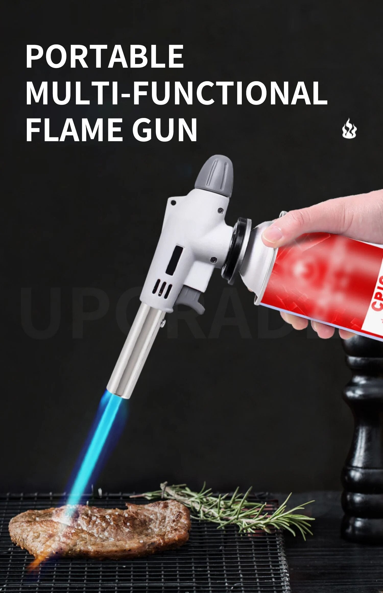 Portable Metal Butane Gas Stove – BBQ, Camping and Cooking Torch