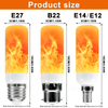 Flame Effect Lamp - 9W Simulated Flame Bulb