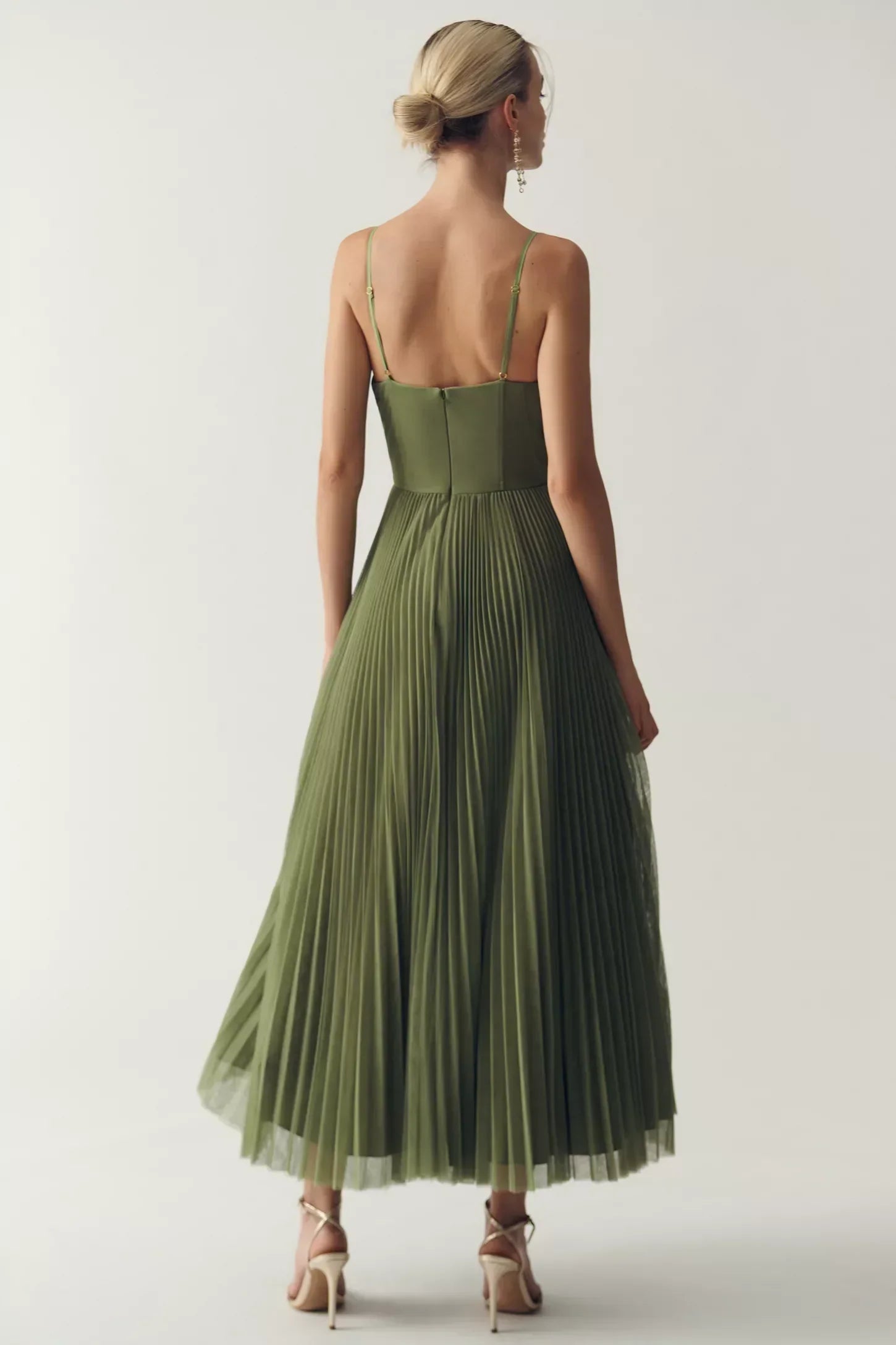 Olivia Openback Dress | Green