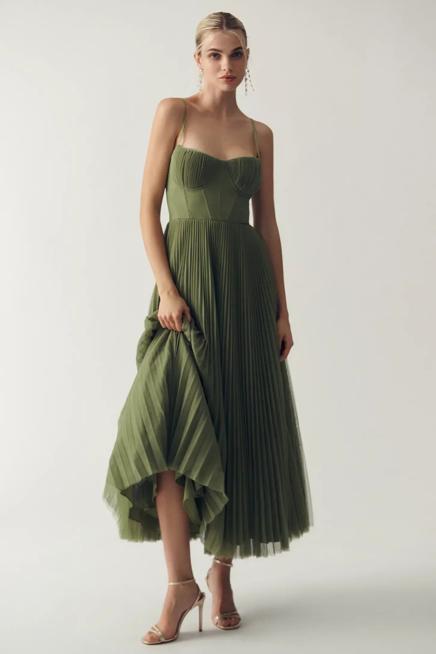 Olivia Openback Dress | Green