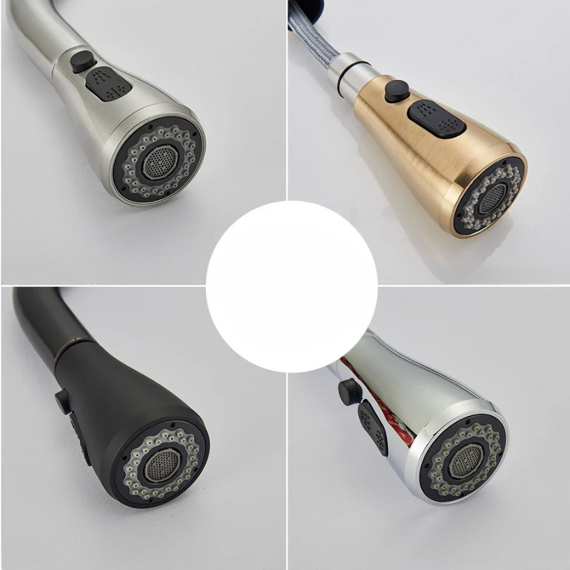 Flexible Kitchen Tap with Nickel Finish