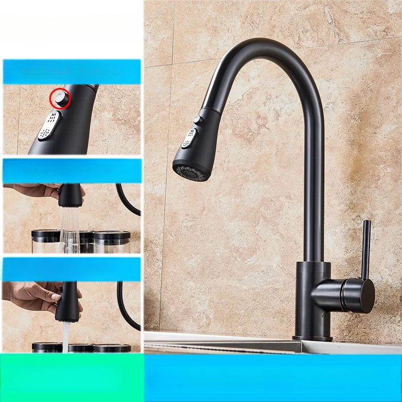 Flexible Kitchen Tap with Nickel Finish