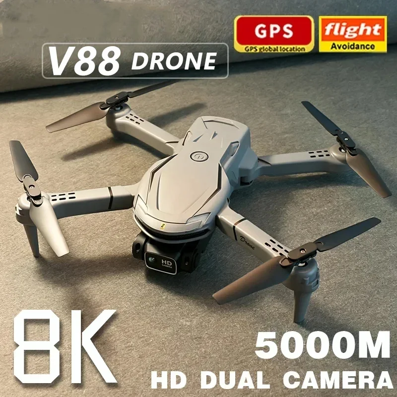 Mini V88 Drone 8K with GPS and HD Camera - Professional Aerial Photography Drone