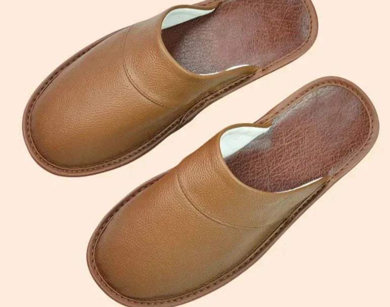 Men's Leather Slippers – Comfortable Leather Slip-Ons for Daily Use