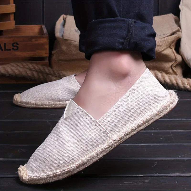Men's Espadrilles Slip-On Shoes – Lightweight & Breathable Loafers for Summer and Walking