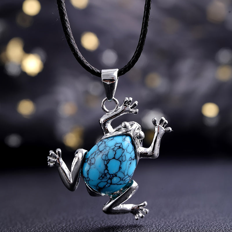 Natural Crystal Frog Meditation Necklace – Gaia