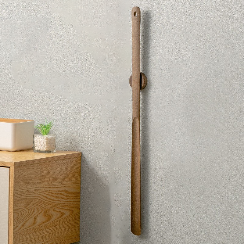 Wooden Long Handle Magnetic Shoe Horn