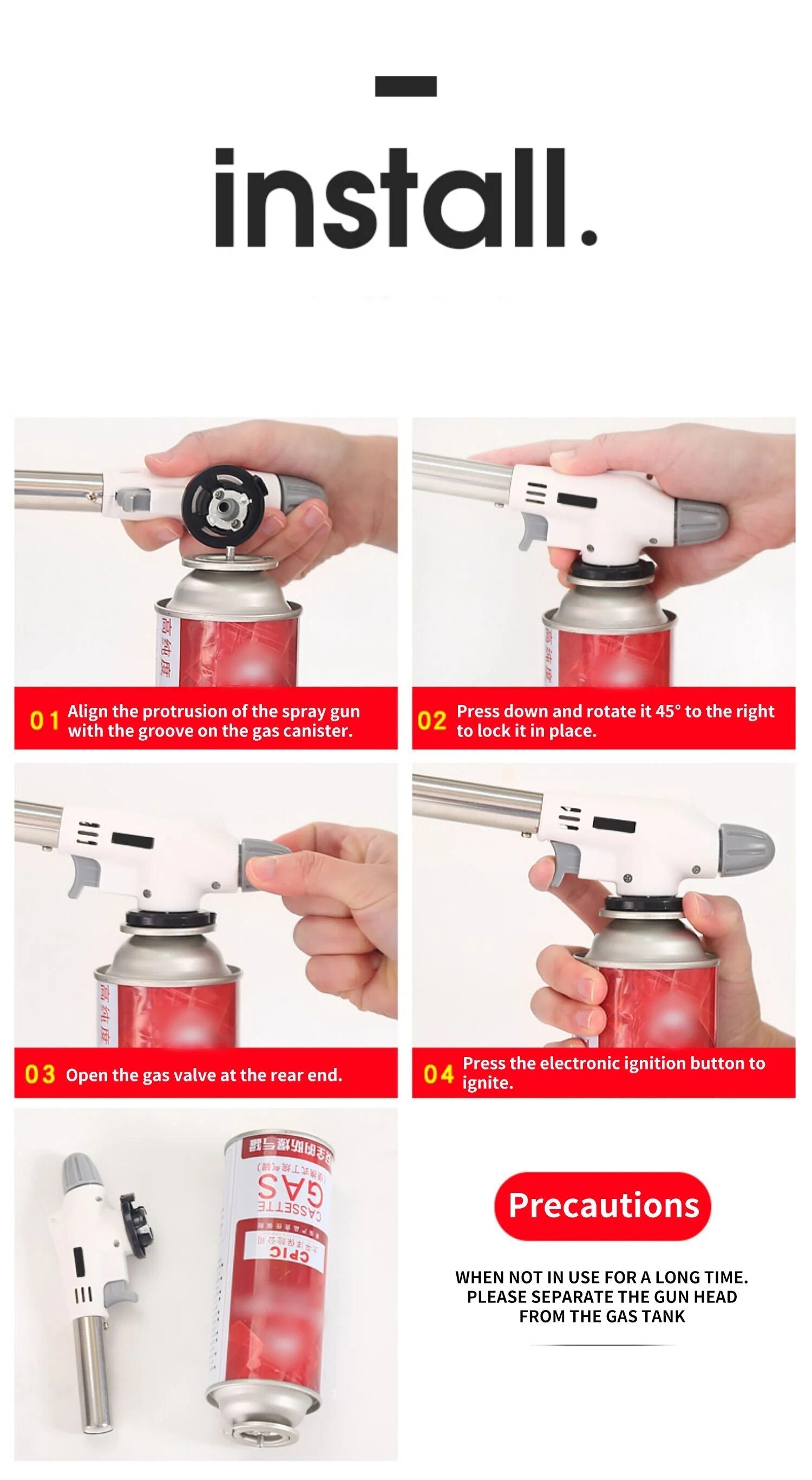 Portable Metal Butane Gas Stove – BBQ, Camping and Cooking Torch