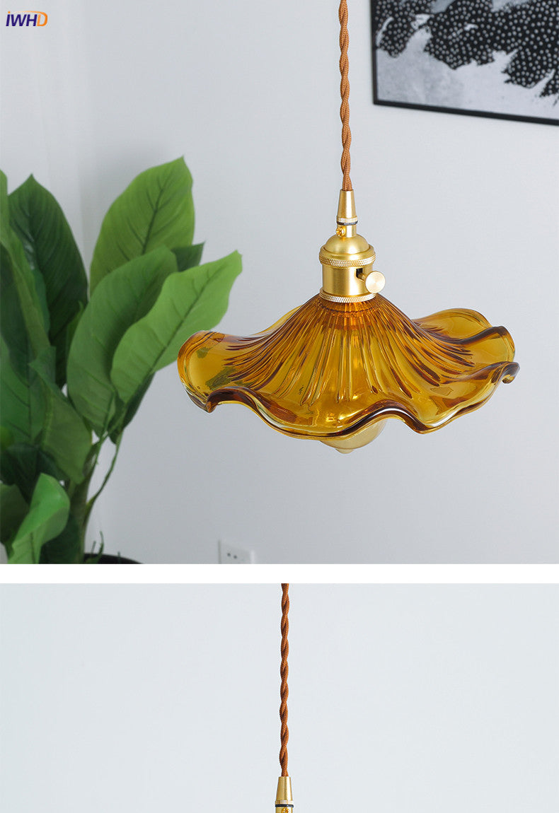 Nordic Design LED Pendant Light | Colourful Glass and Copper Lighting for Bedrooms, Living Rooms & Bars