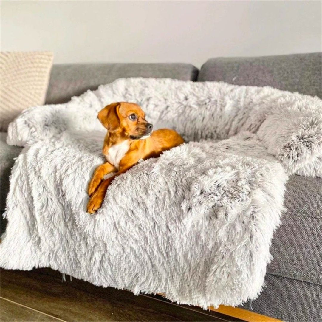 Winter Luxury Dog Sofa Bed - PawLounge Snowflake Edition