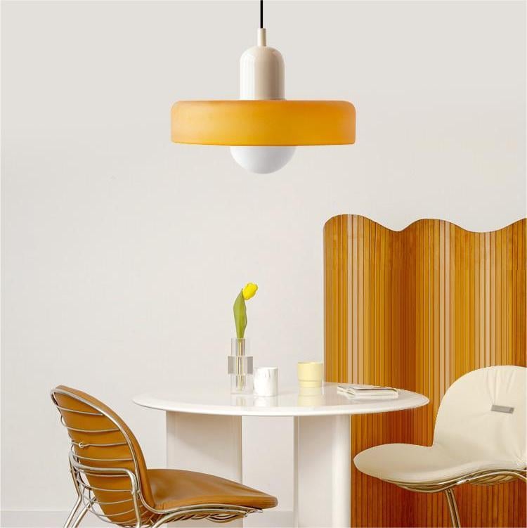 Geometric Bauhaus Ceiling Lamp in Glass