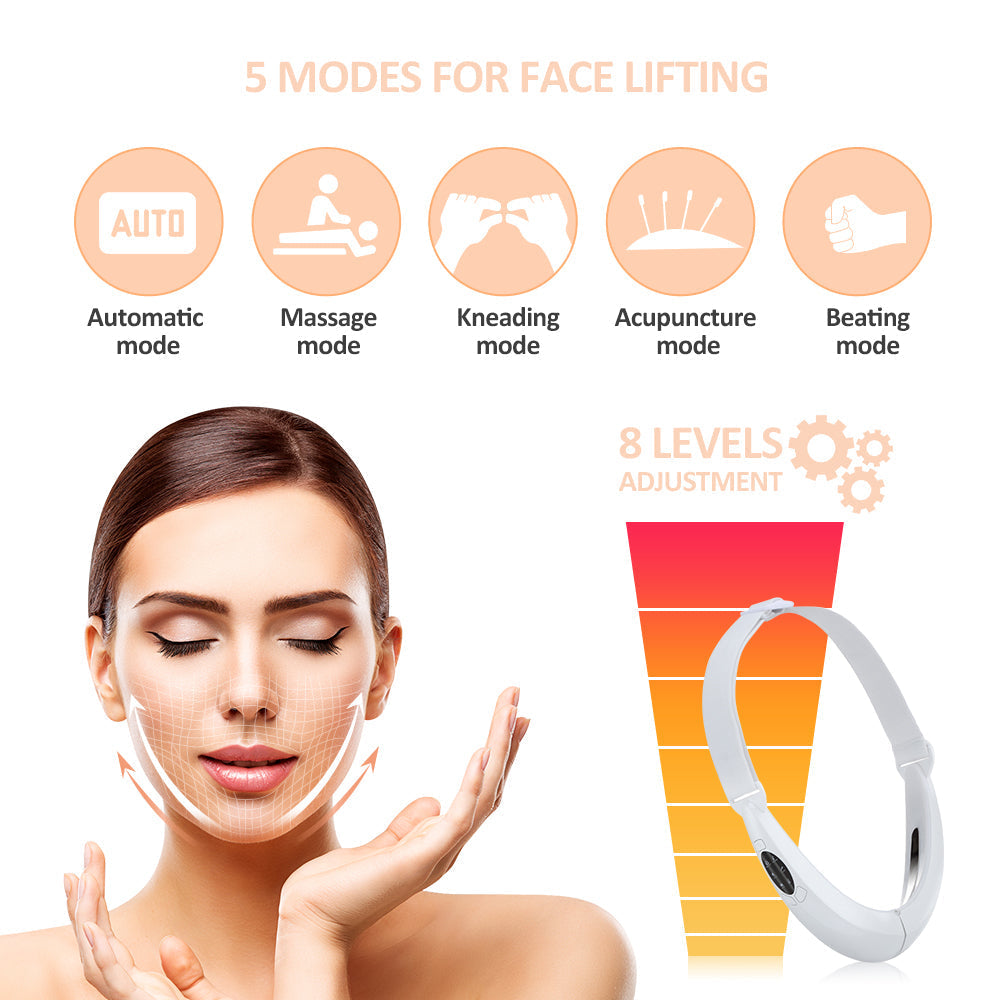EMS Facial Slimmer with LED Therapy - Slimmer Face and Double Chin Removal