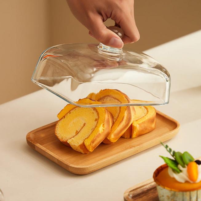 Wood and Glass Butter Dish – ButterElegance