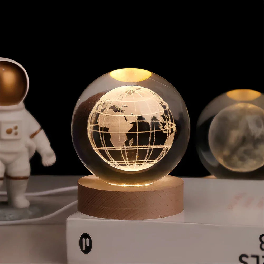 3D-Engraved Crystal Ball - Celestia