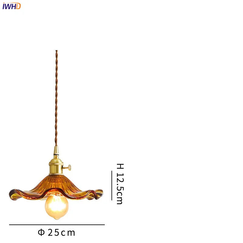 Nordic Design LED Pendant Light | Colourful Glass and Copper Lighting for Bedrooms, Living Rooms & Bars