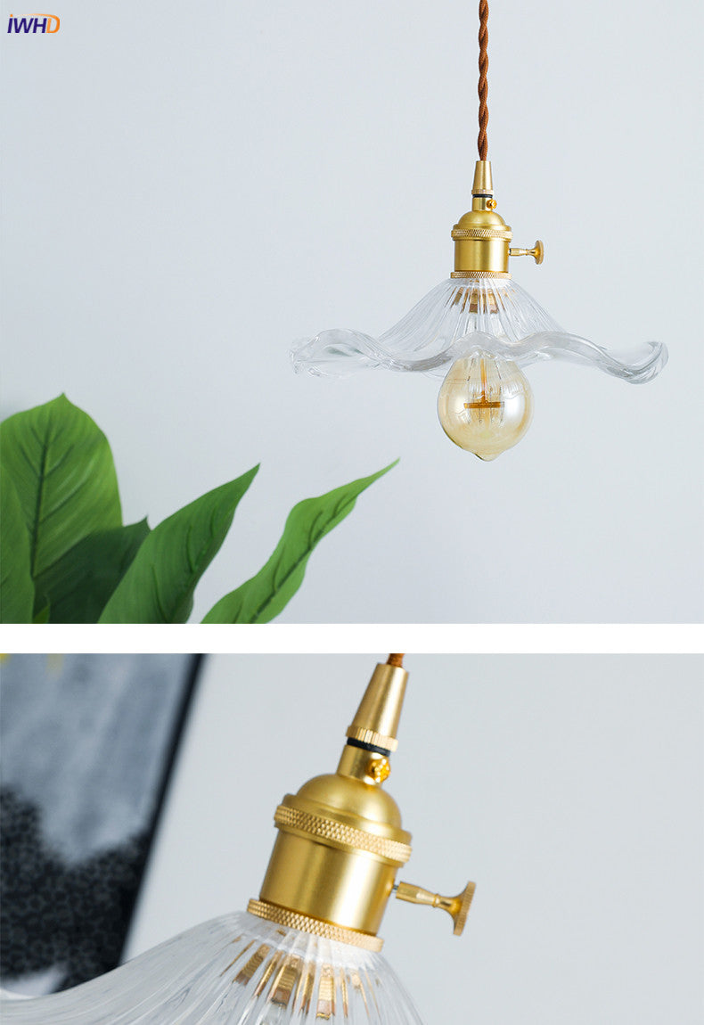 Nordic Design LED Pendant Light | Colourful Glass and Copper Lighting for Bedrooms, Living Rooms & Bars