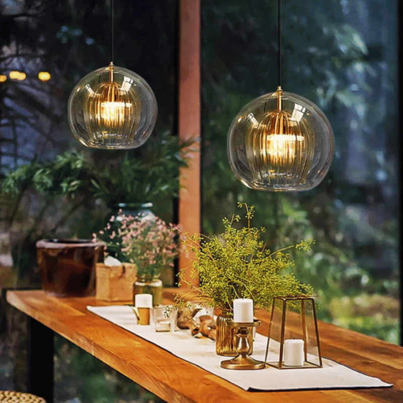 Modern Aluminium Glass Pendant Light – LumaLite
