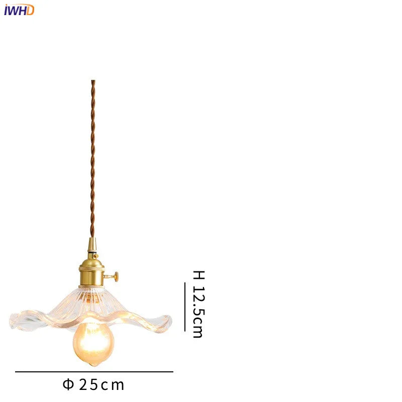 Nordic Design LED Pendant Light | Colourful Glass and Copper Lighting for Bedrooms, Living Rooms & Bars
