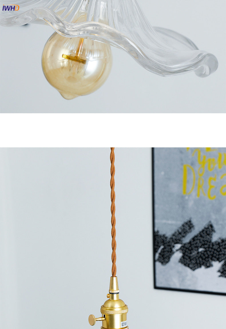 Nordic Design LED Pendant Light | Colourful Glass and Copper Lighting for Bedrooms, Living Rooms & Bars