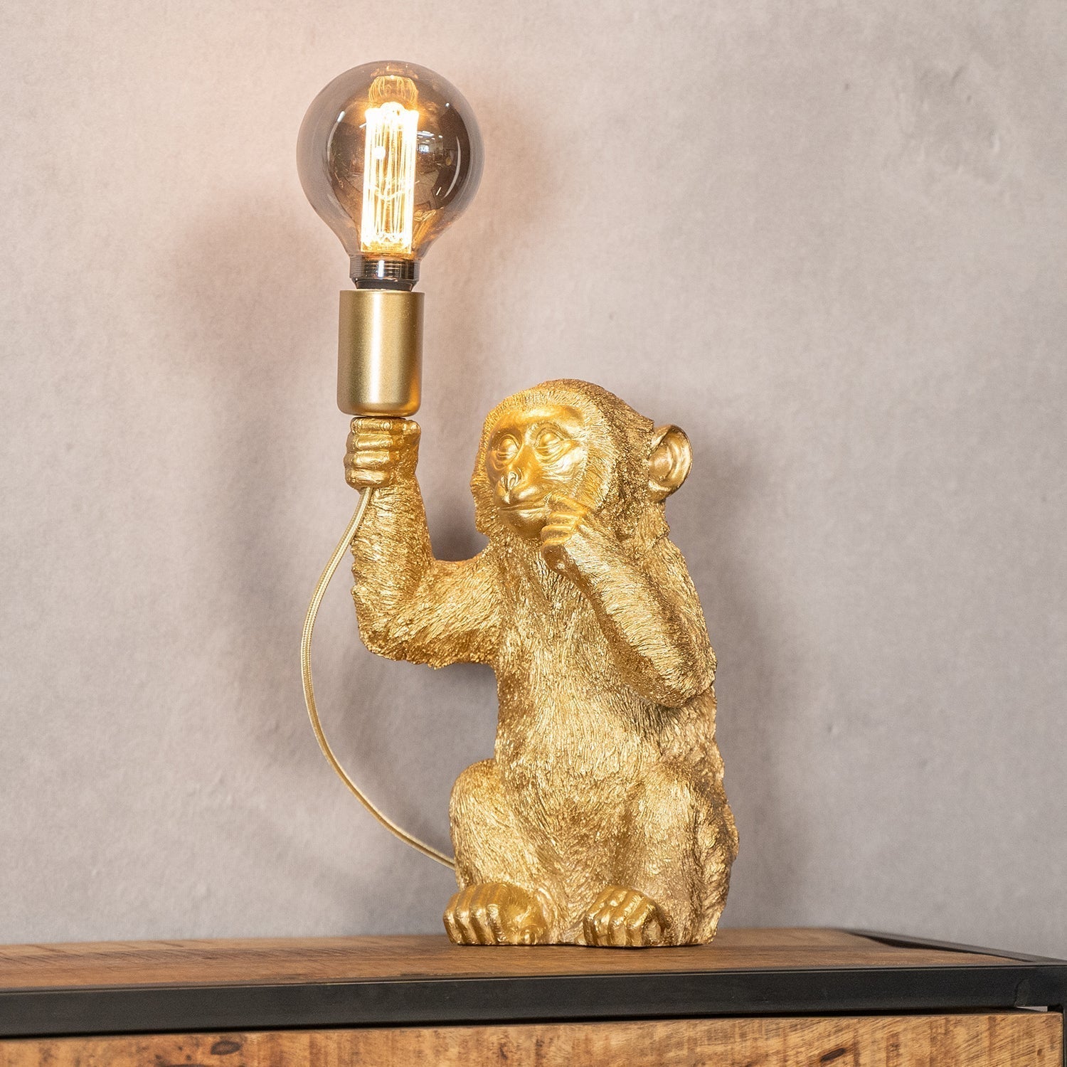 Luxurious Golden Monkey Table Lamp – GoldenChimp