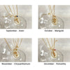 Birthstone and Birth Flower Necklace – Aurora