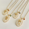 Birthstone and Birth Flower Necklace – Aurora