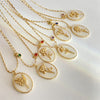 Birthstone and Birth Flower Necklace – Aurora