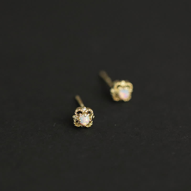 Delicate Vintage Earrings with Opal – Seraphina