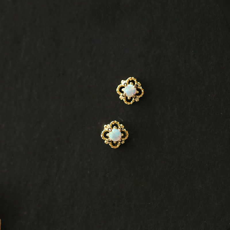 Delicate Vintage Earrings with Opal – Seraphina