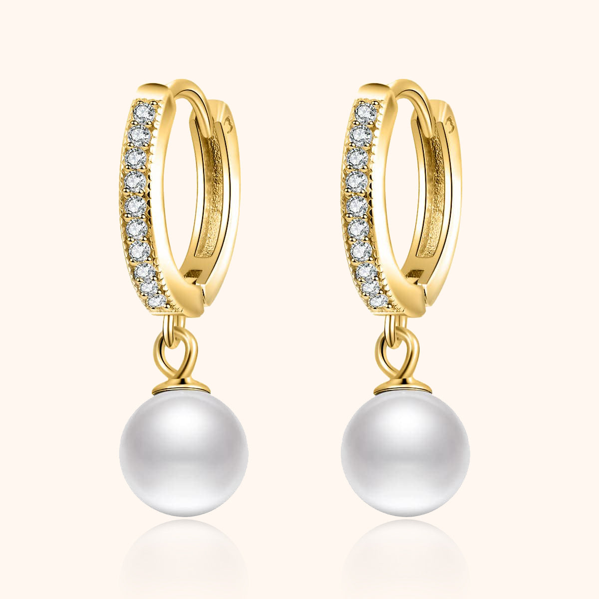 Pearl and Zirconia Earrings - Juliette