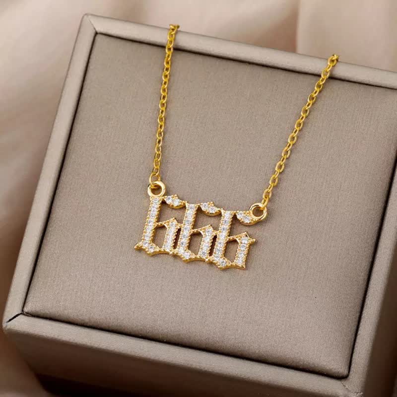 Zirconia Angel Numbers Necklace – Seraphina