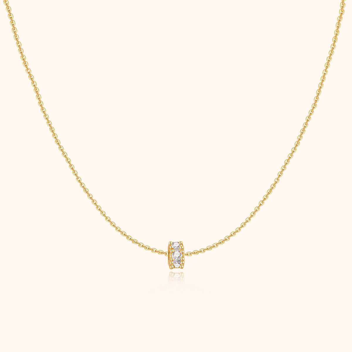 Sparkling Circle Necklace - Valerie